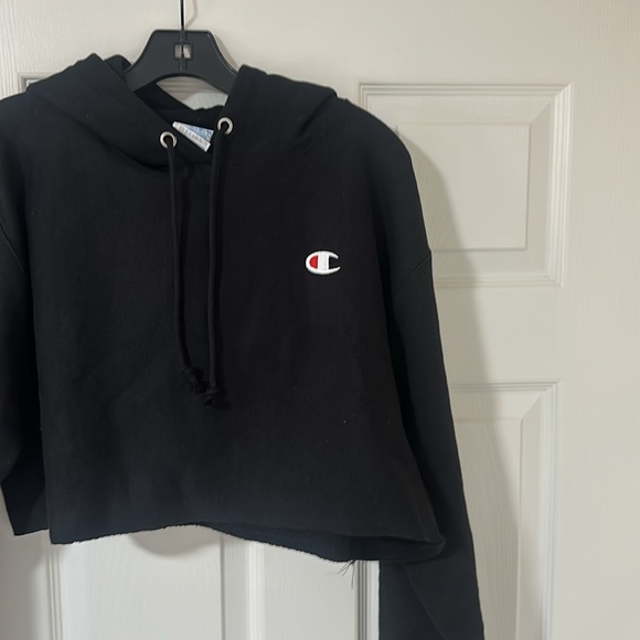 Black champion sweatshirt with hood. Size small. Never worn brand new. - Picture 2 of 4
